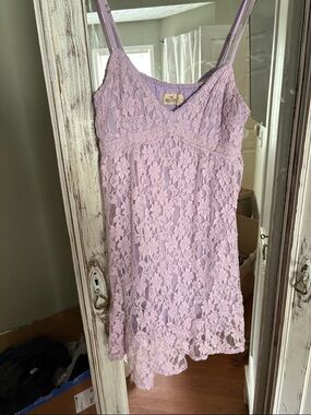 Hollister Light Lavender Lace Dress
